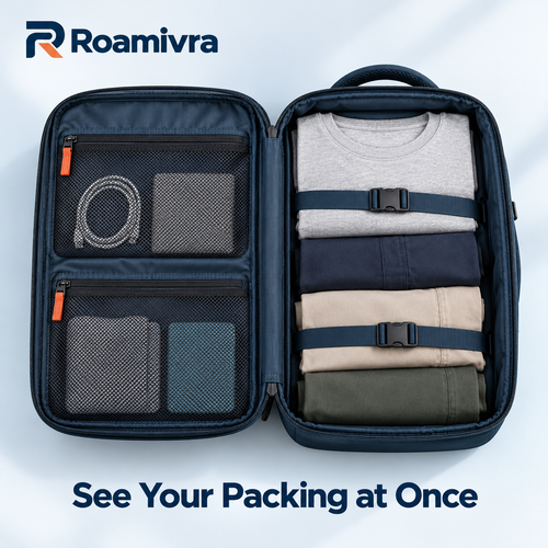 Roamivra ClamPack Travel Backpack product view 2