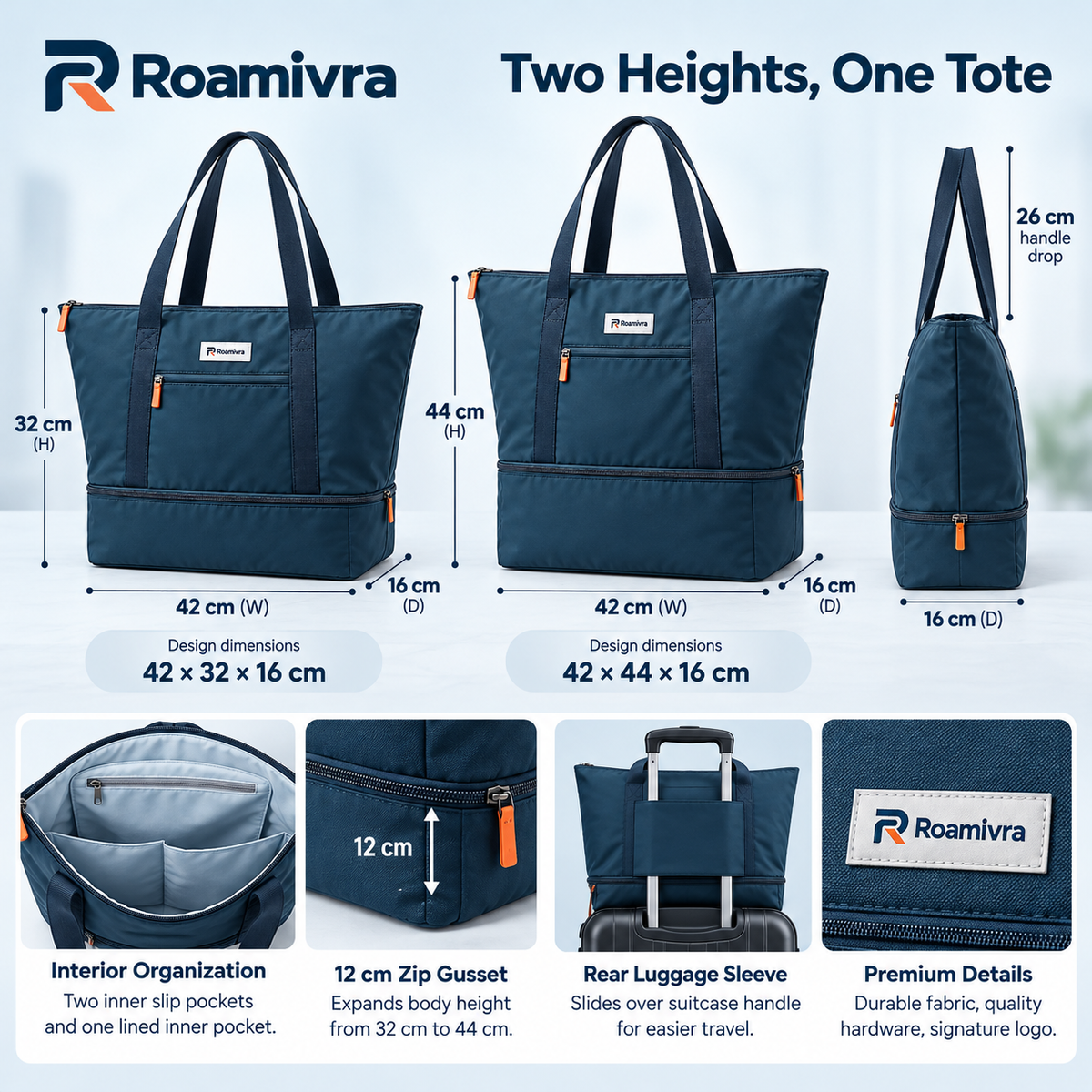 Roamivra ExpandWay Travel Tote product view 4